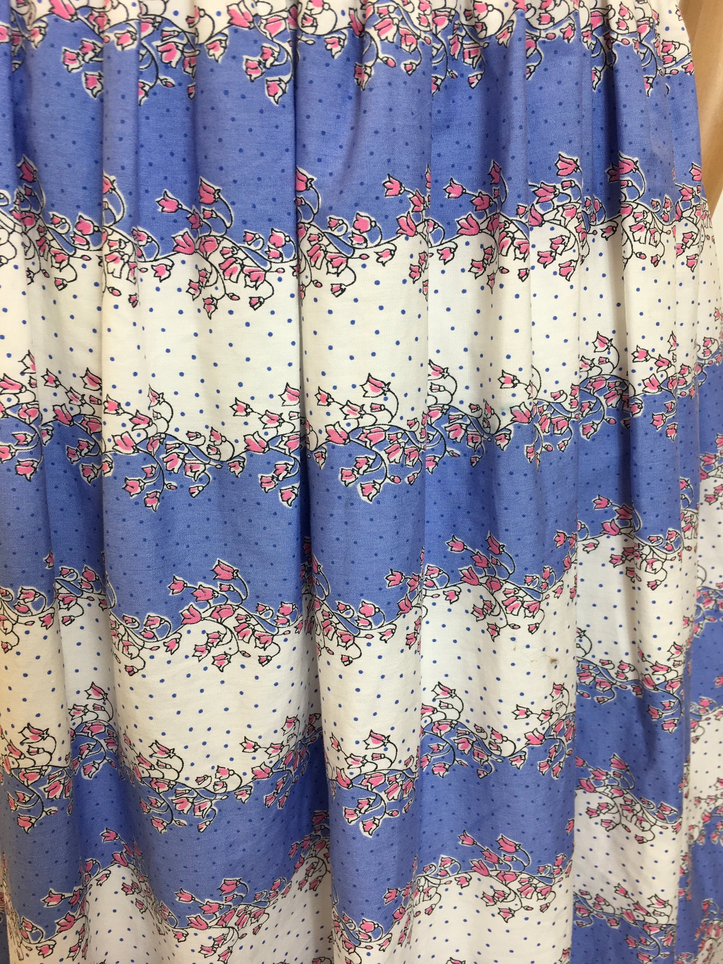 Original 1950s Cotton Day Dress - In a Beautiful Summer Colour Palette