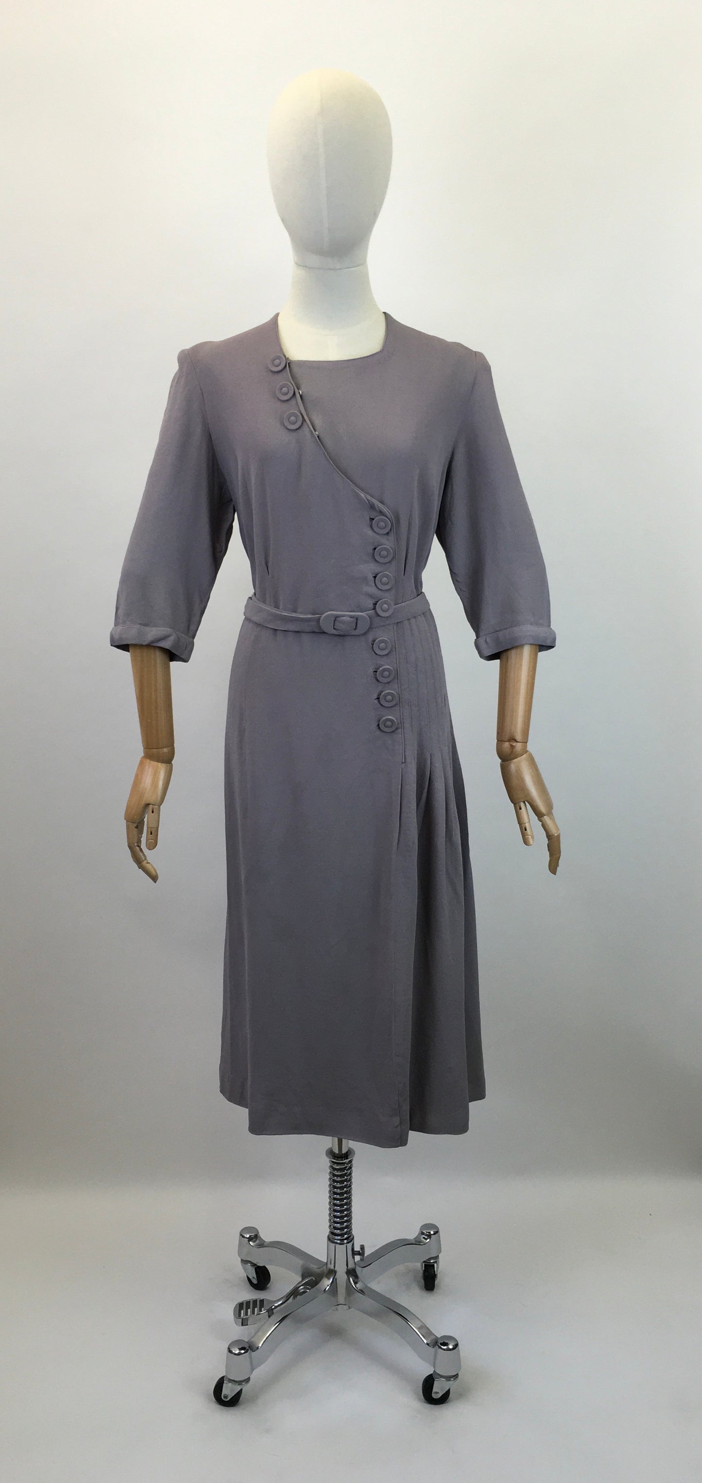 Original 1940's Stunning VOLUP Going Away Dress and Jacket Set - In A Pale Mauve