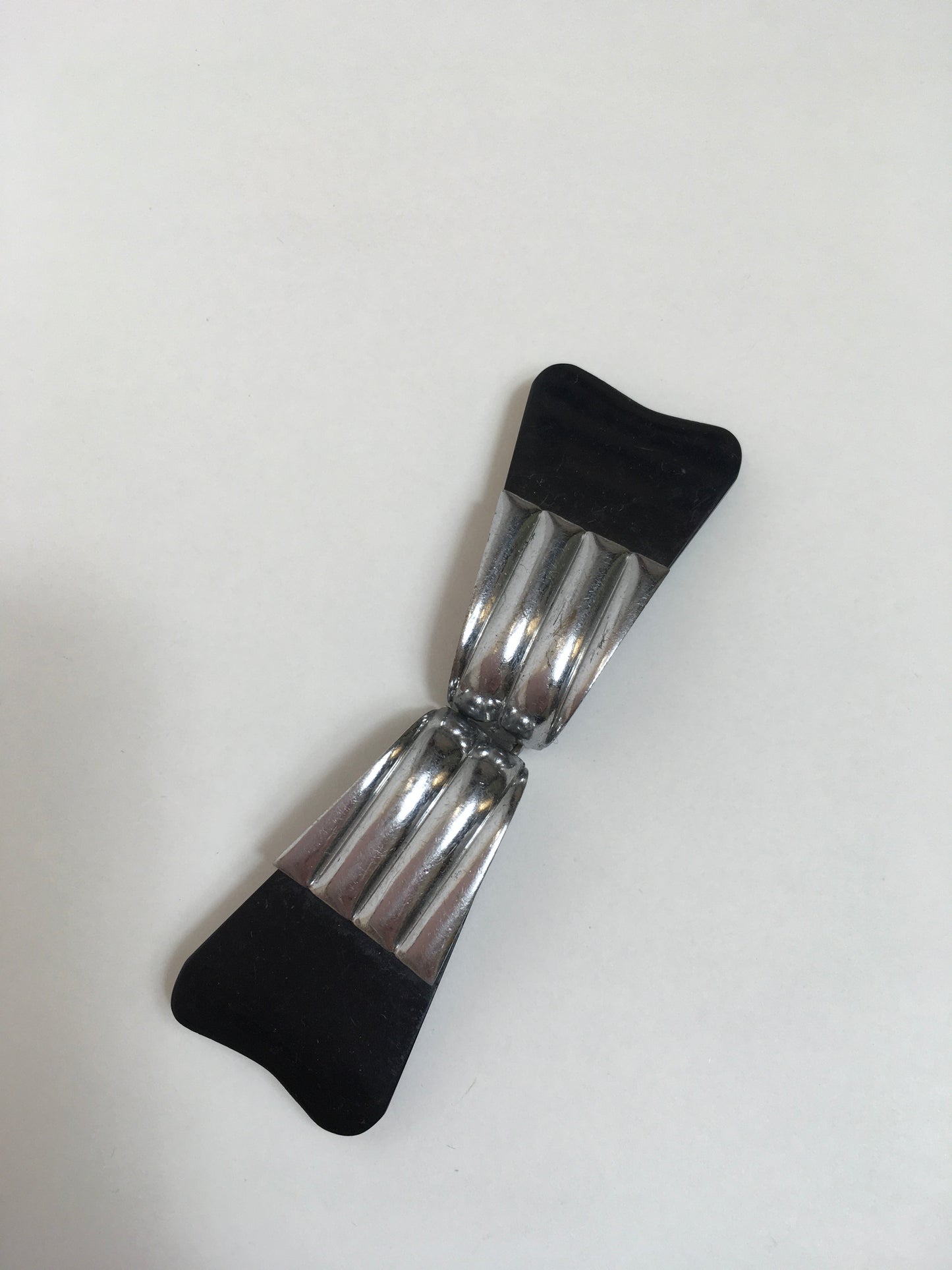 Original 1920's / 1930's Art Deco Buckle - A Darling Bow Shape in Black & Silver