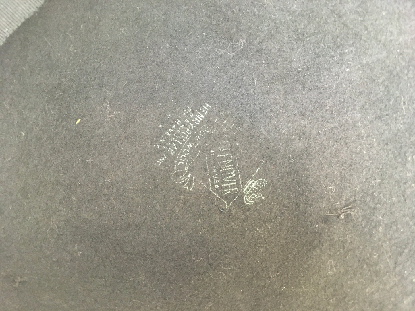 Original 1940s ‘ Henry Pollack ‘ Black Felt Hat - With Ivory and Black Felt Adornments