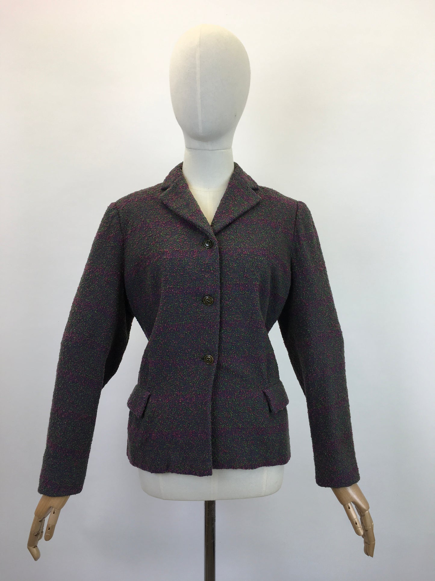 Original 1950's Fabulous Hebe Sports Jacket - In Purples and Greens