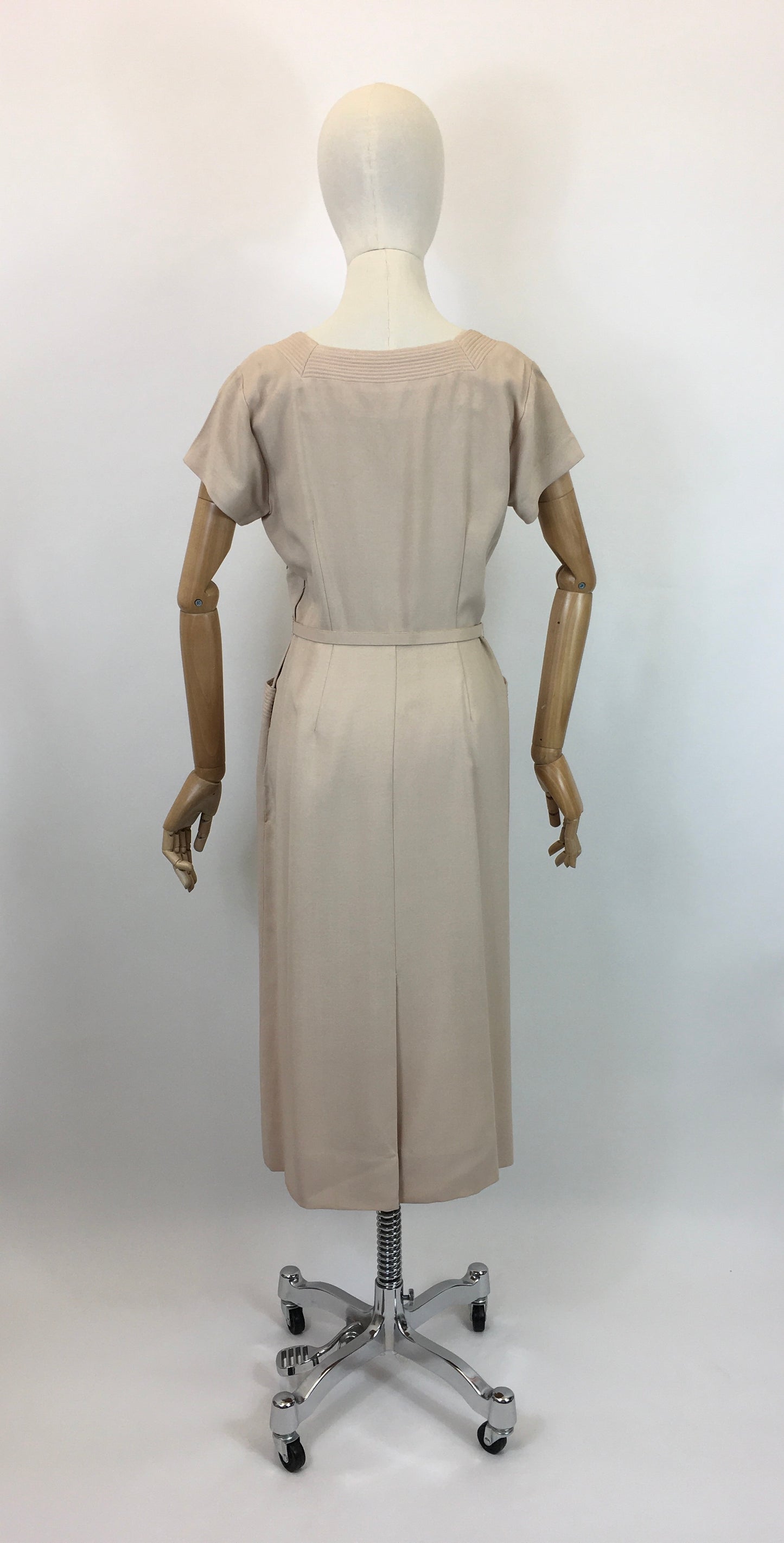 Original 1950’s Stunning ‘ Peggy Page’ Dress and Coat set - In Soft Sand Moygoshal Linen