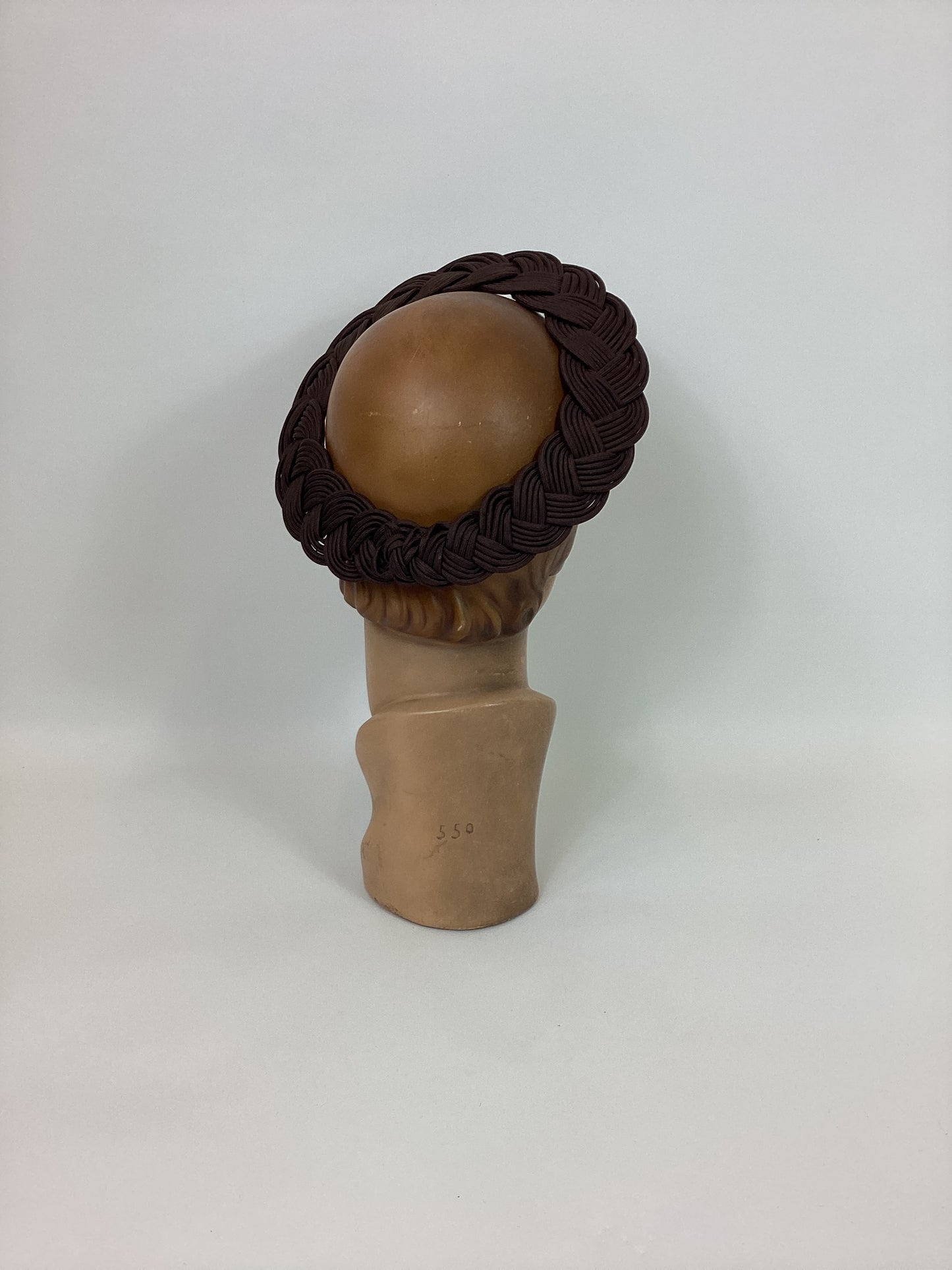 Original 40’s Darling Plaited Headpiece - In Chocolate Brown
