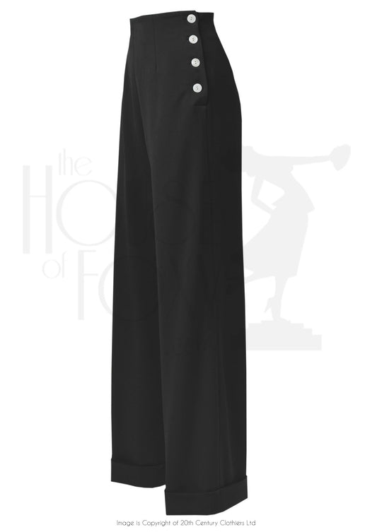 House Of Foxy 1940’s Swing Pants in Black