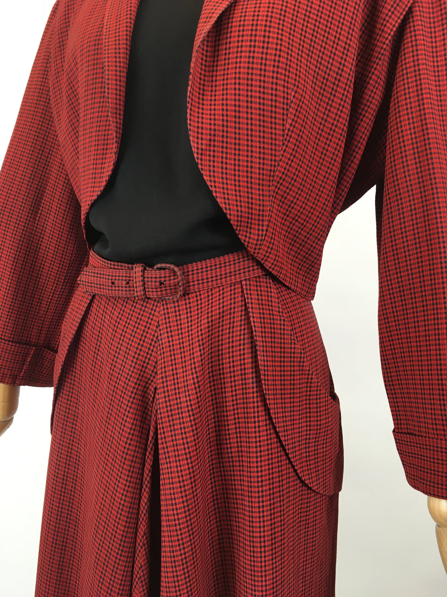 Original Late 1940’s 3 pc Set in Black and Red - By ‘ Leslie Fay ‘