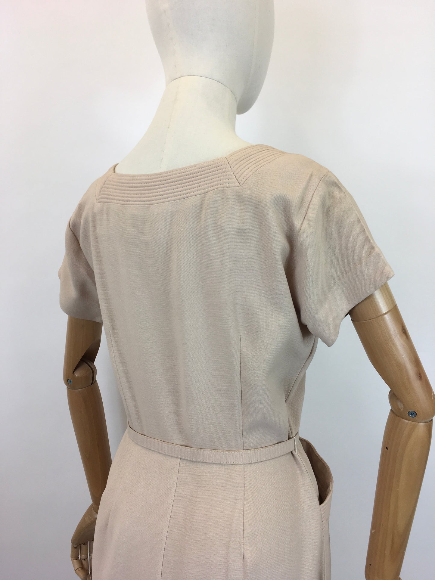 Original 1950’s Stunning ‘ Peggy Page’ Dress and Coat set - In Soft Sand Moygoshal Linen