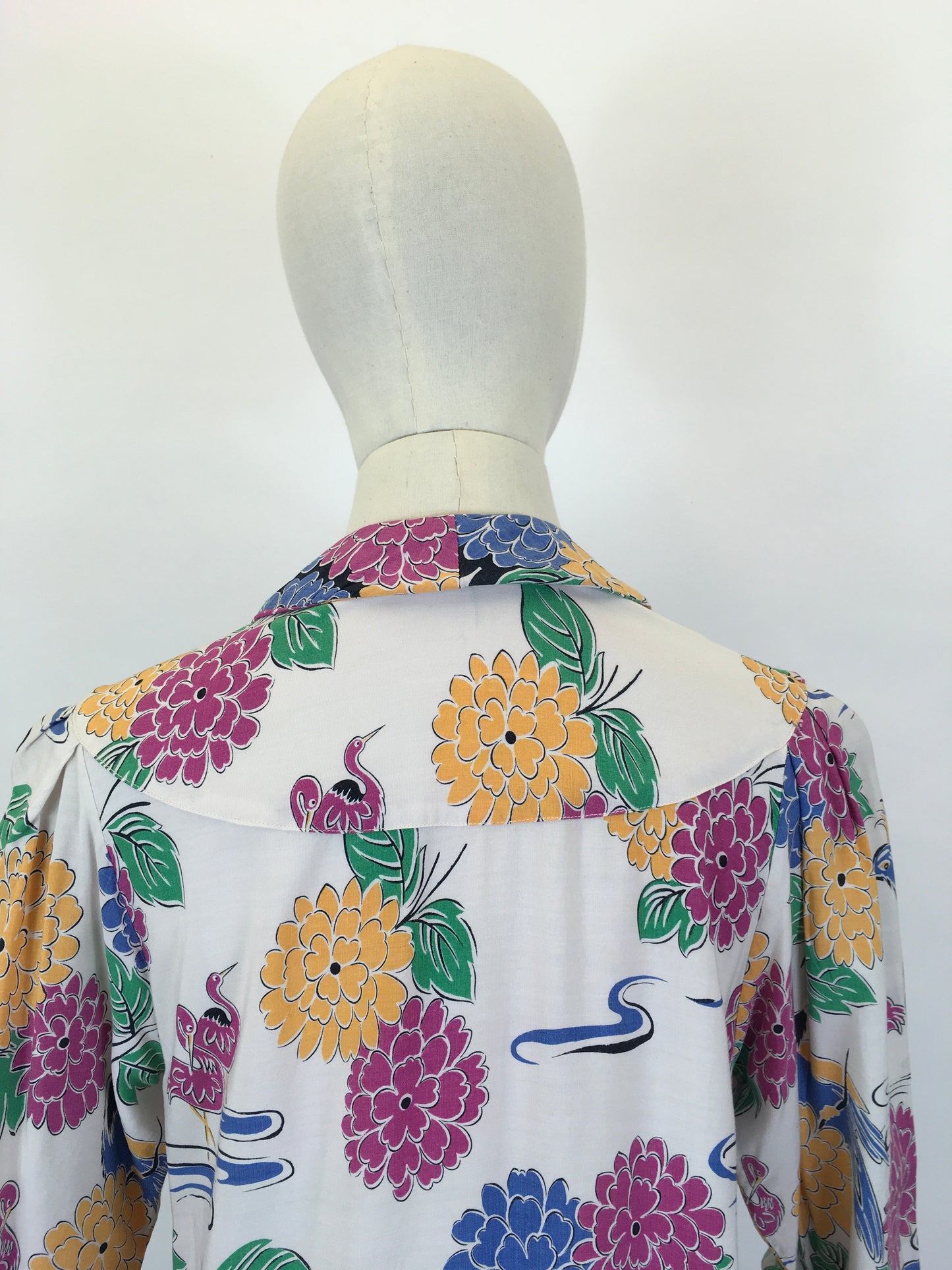 Original 1940’s SENSATIONAL Smock - With Amazing Print in Bold Bright Colours