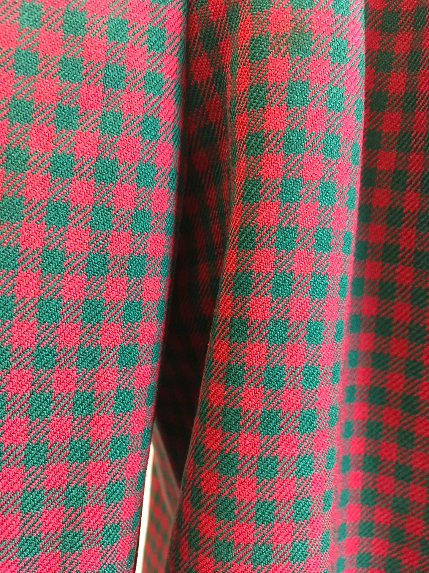 Original 1940’s American Double Breasted Jacket - In A Lovely Red & Green Check Suiting Cloth