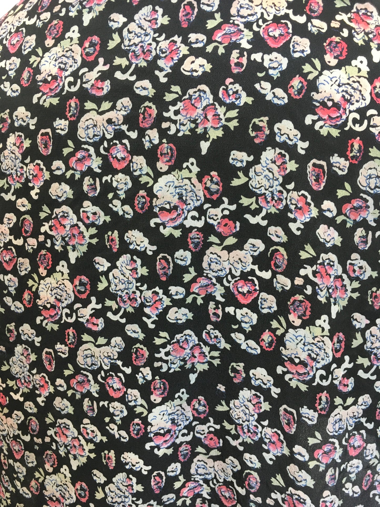 Original 1930's Capelet - Fabulous Floral Printed Silk