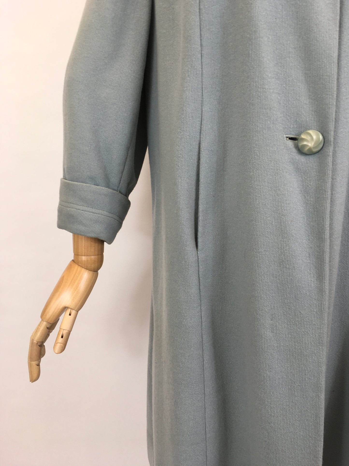 Original 1950’s Darling Pale Blue Swing Coat - With A Classic Easy to Wear 50’s Silhouette