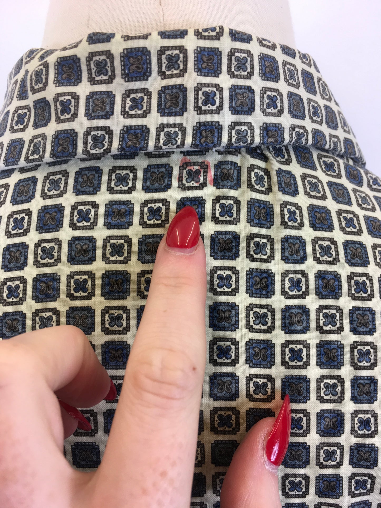 Original 1950’s Fabulous ShirtWaister Dress - In A Geometric Print Cotton