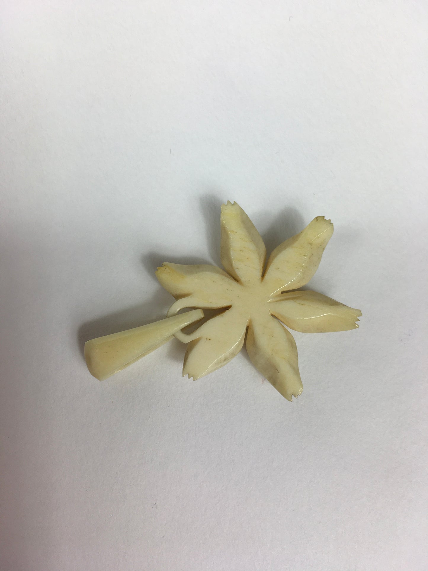 Original 1940’s Celluloid Edelweiss Droplet - A Beautiful Piece To Add To A Chain