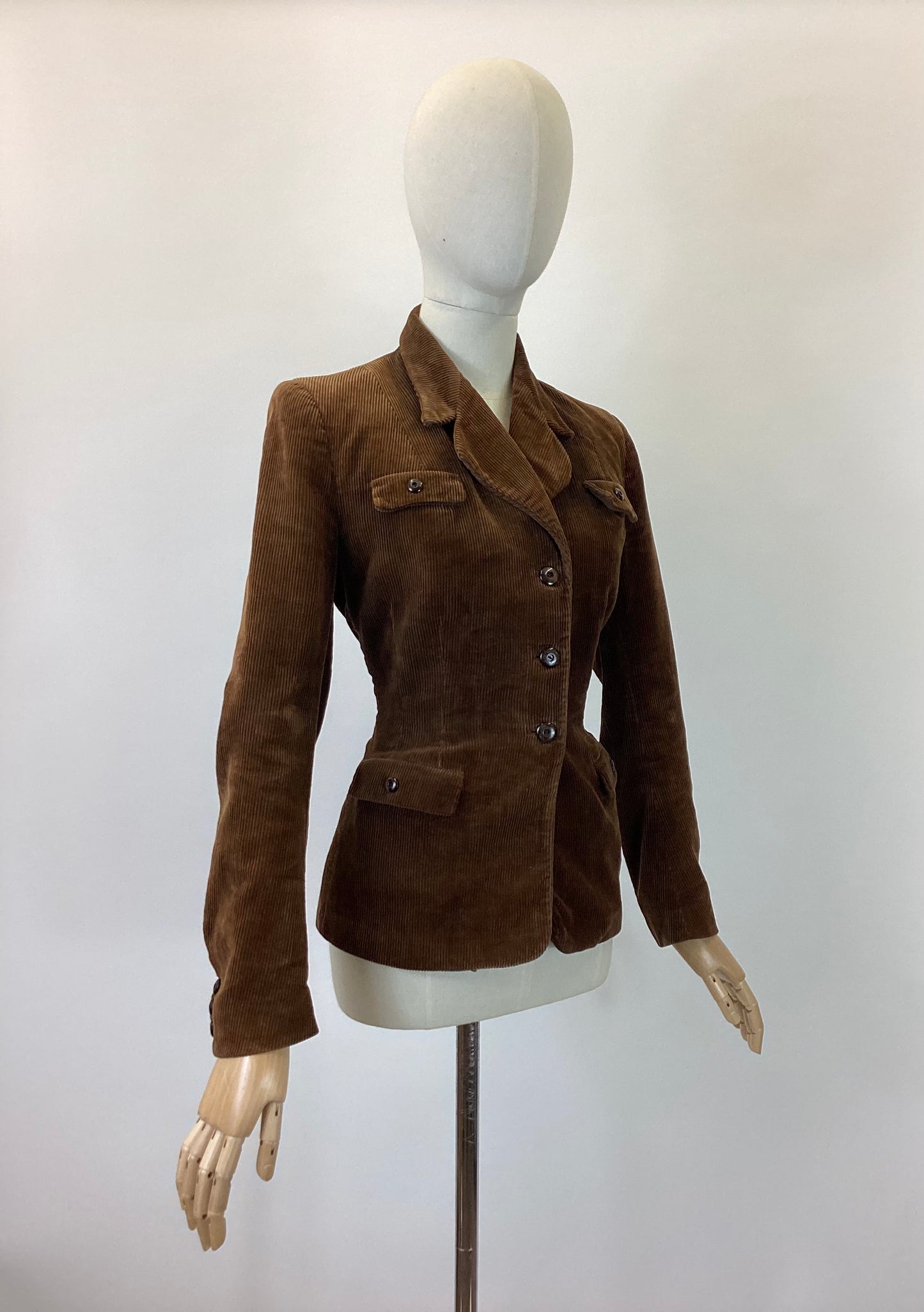 Original Darling 1940’s Needlecord Jacket - In Chocolate Brown