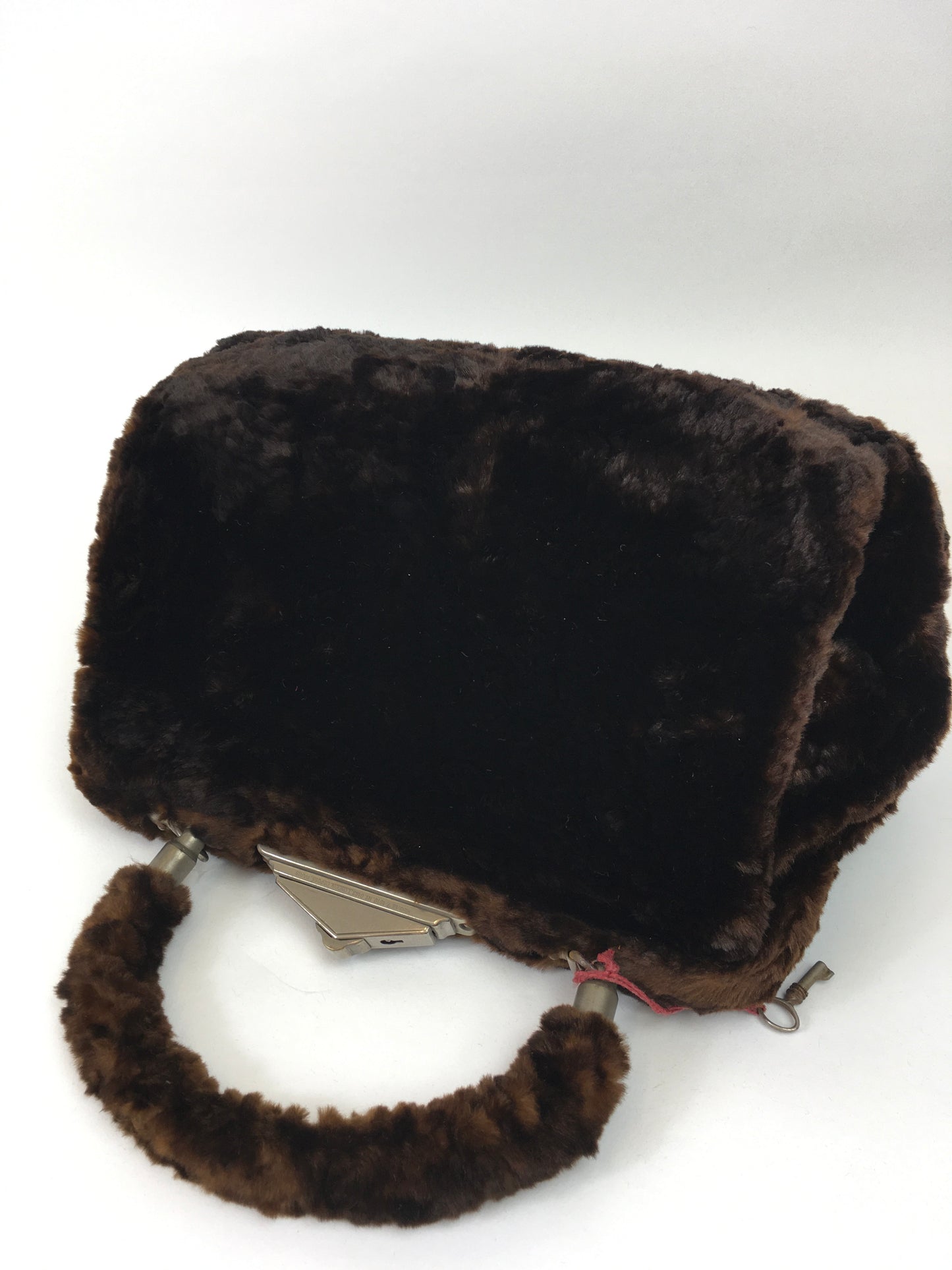 Original late 1920’s early 1930’s Moleskin Handbag and Muff - With A Fabulous Lock and Original Key