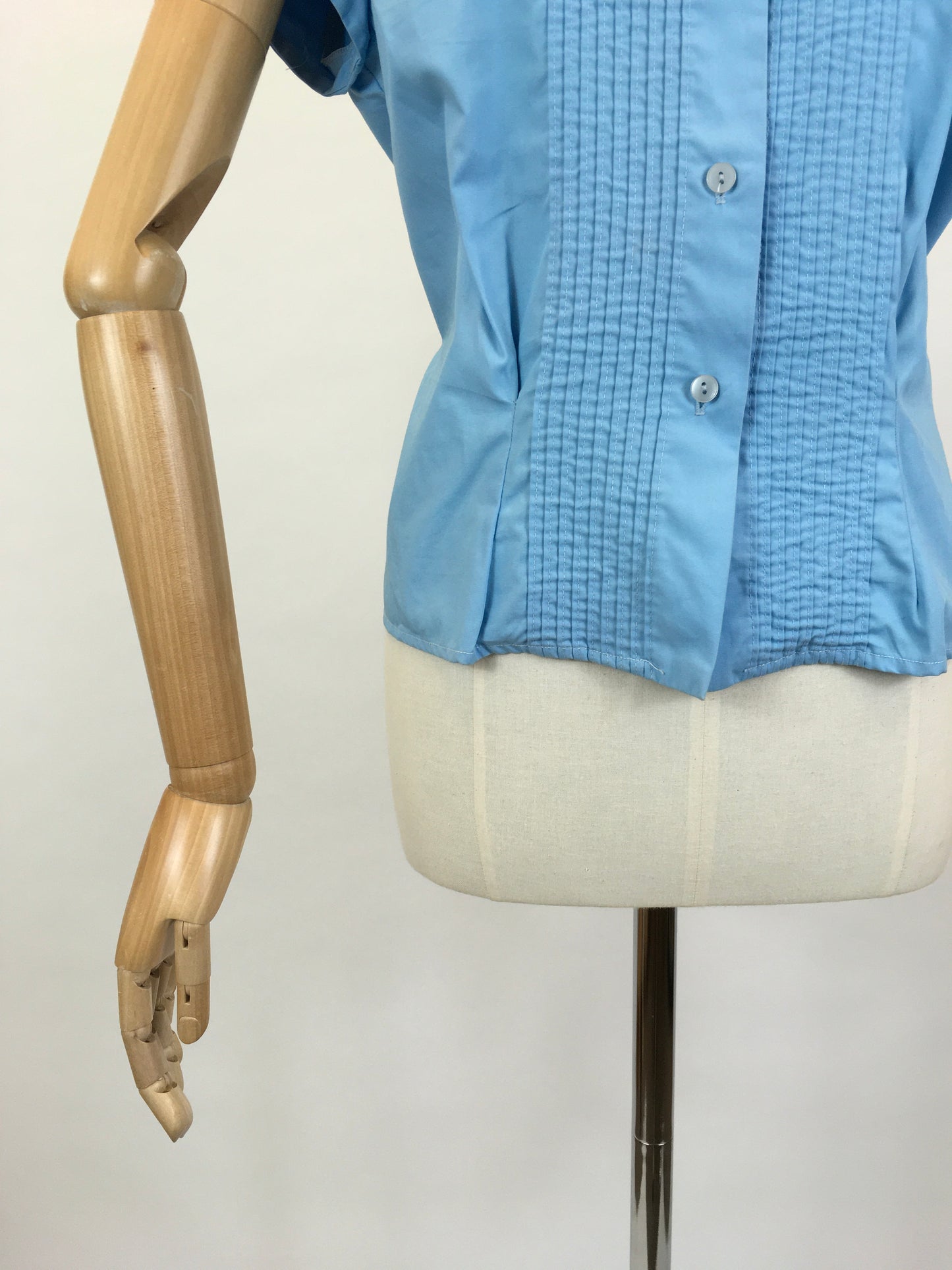 Original 1950’s Blue Cotton Blouse - By ‘ St. Michael’