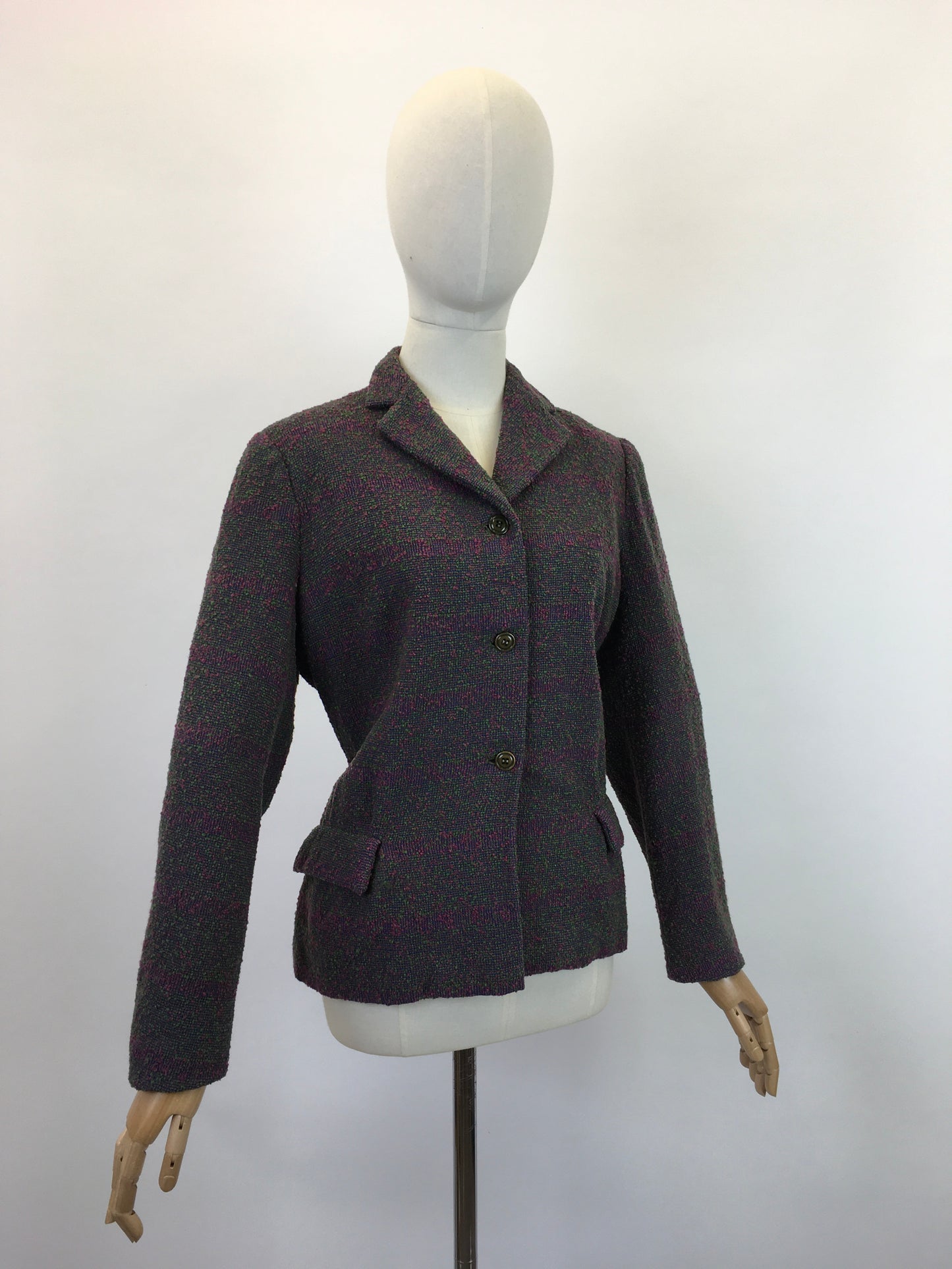 Original 1950's Fabulous Hebe Sports Jacket - In Purples and Greens
