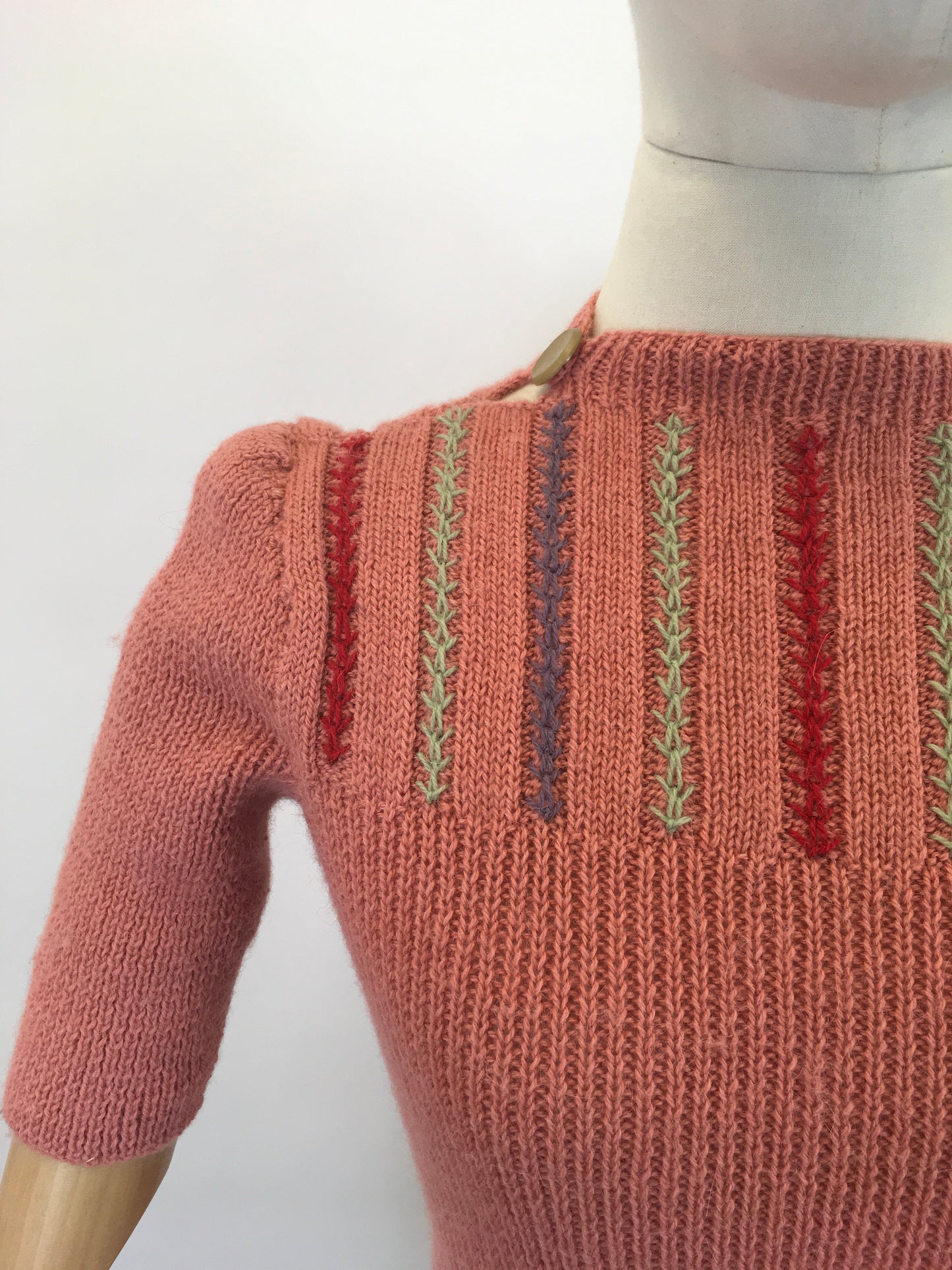 Recently Handknitted By ' Linda Boddison' - Original 1940's Reproduction Knitwear