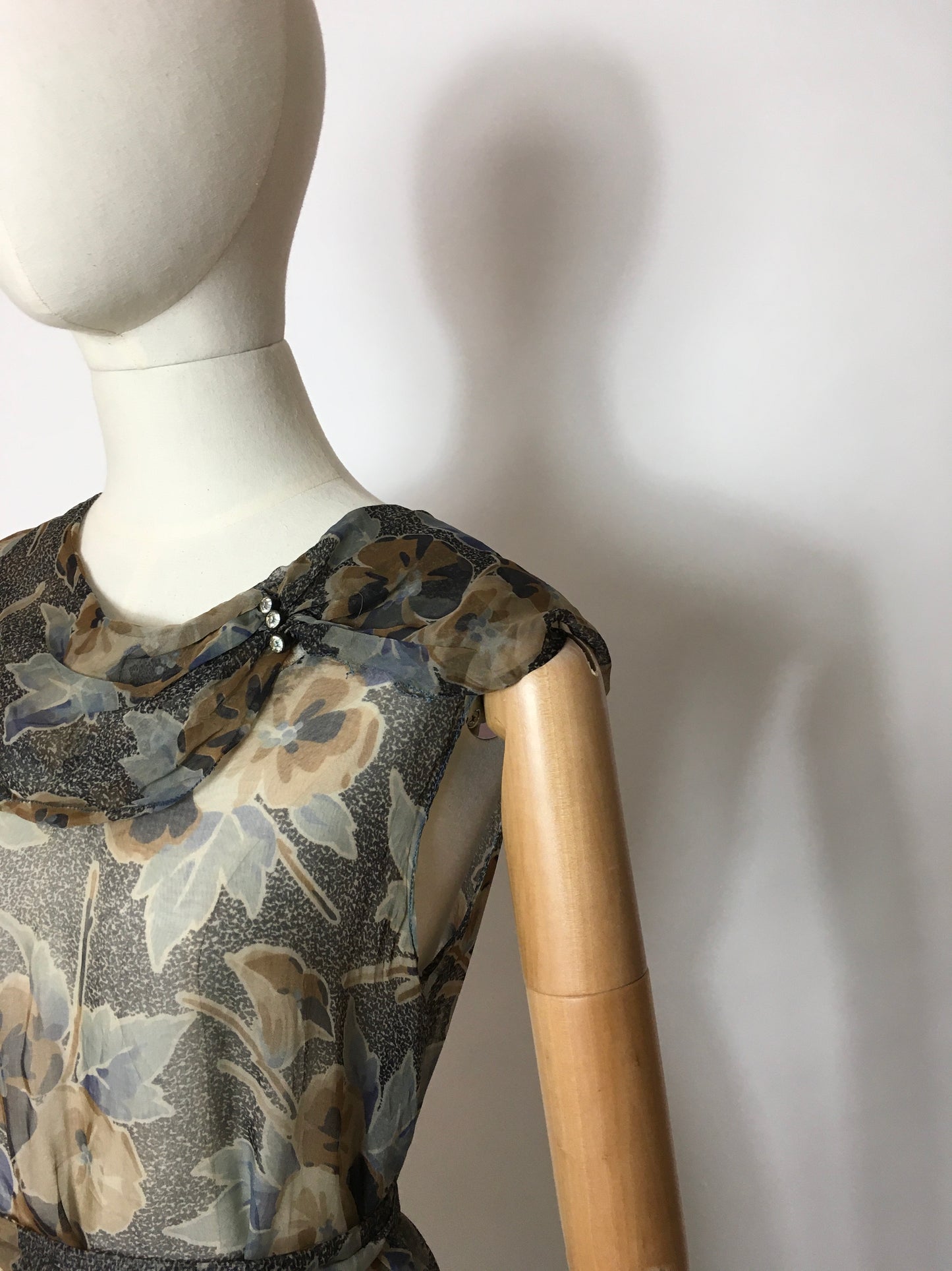 Original 1930’s 2 Piece Dress & Jacket Set in Stunning Deco Pallet - A Festival Of Vintage Fashion Show Exclusive