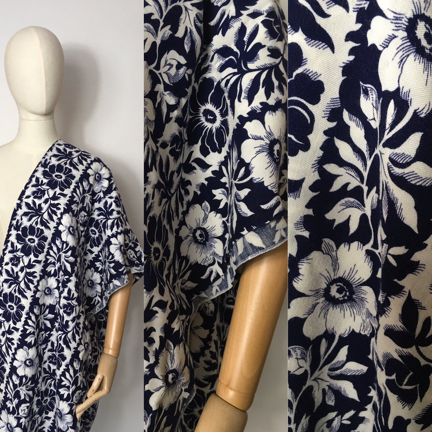 Original 1940’s Moygoshal Linen Dress Fabric - Suspected CC41 due to iconic floral Design - 3.5m