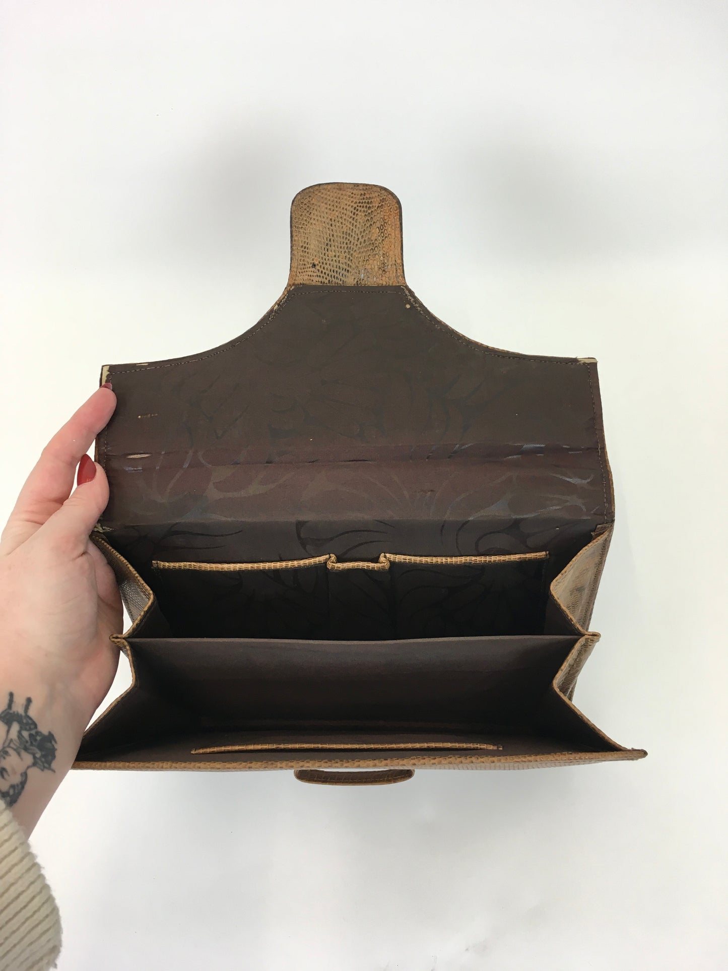 Original 1930’s Skin Envelope Clutch Handbag - With A Lovely Interior and Strong Clasp