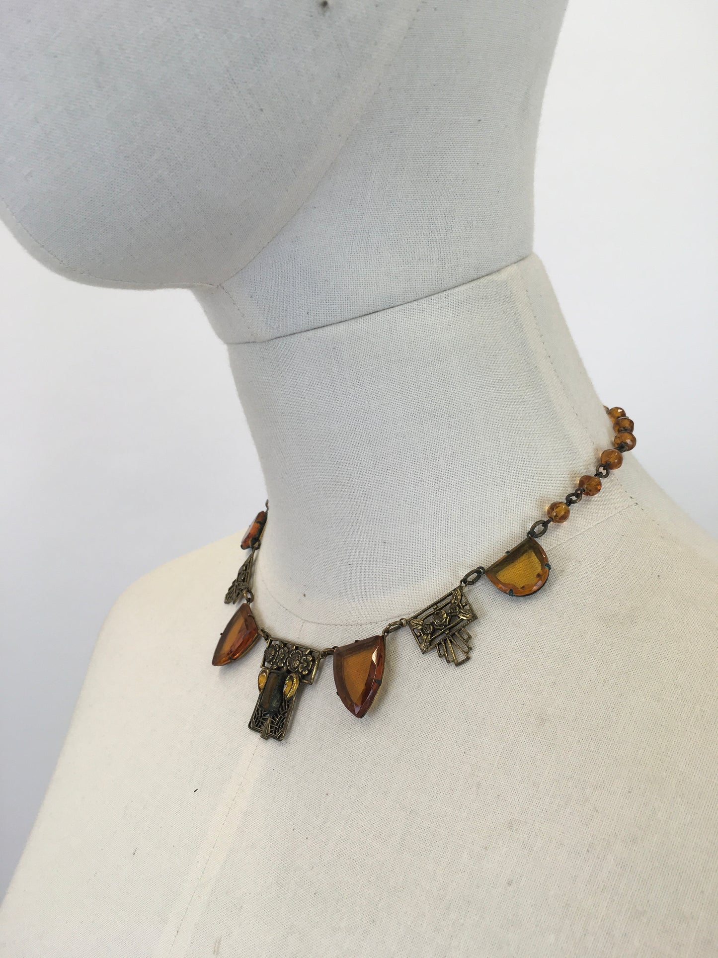 Original 1920's Sensational Necklace - With Exquisite Details of Sunbursts and Roses