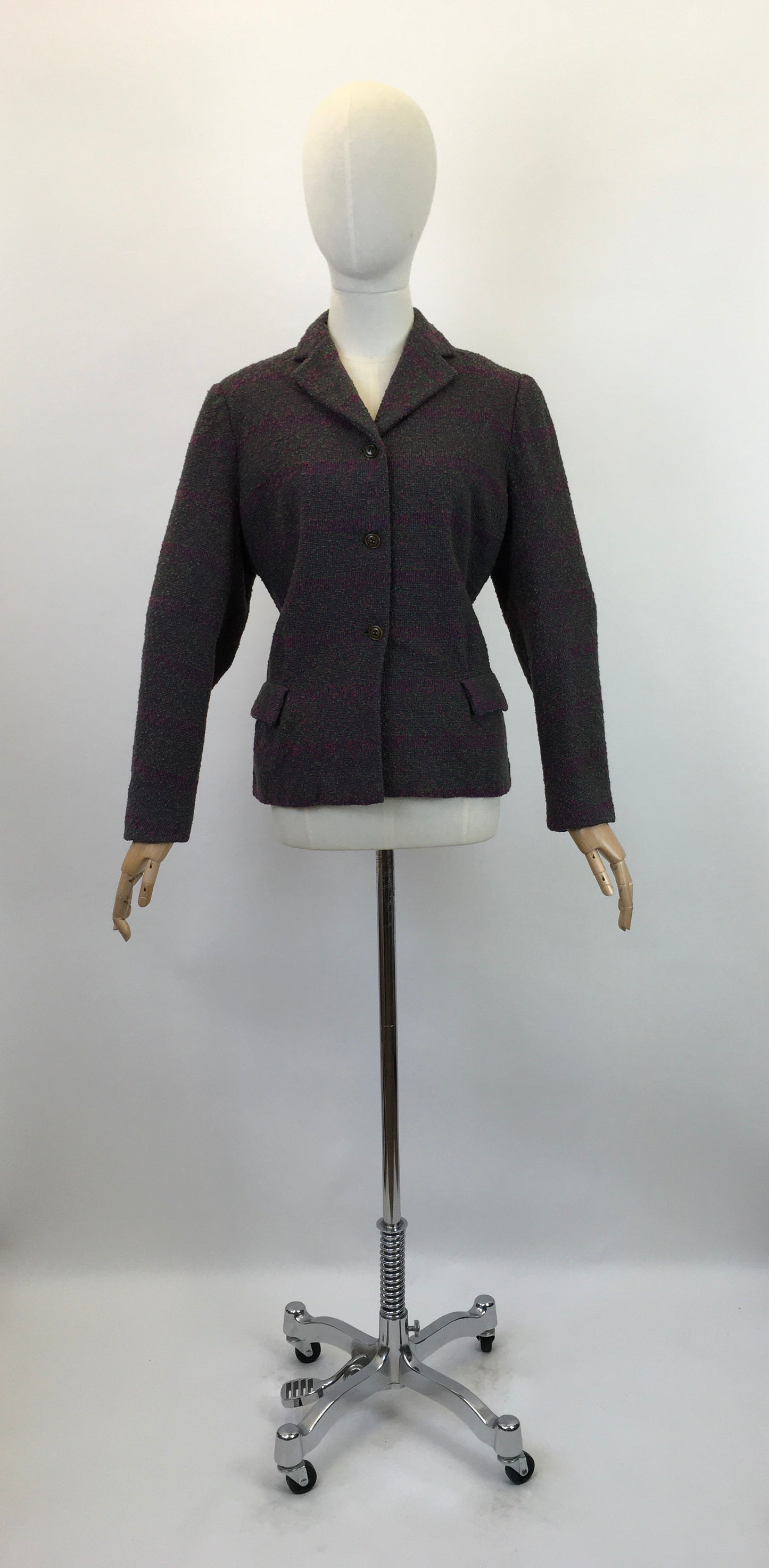 Original 1950's Fabulous Hebe Sports Jacket - In Purples and Greens