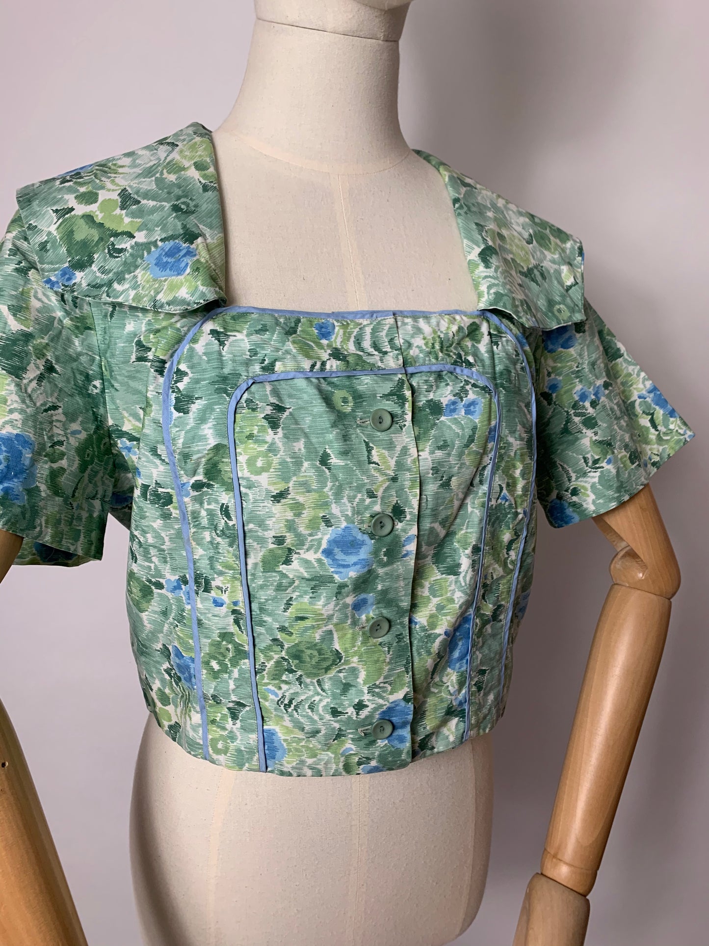 Original 1950s Horrockses Fashions Jacket / Bolero - In a Lovely Summertime Floral