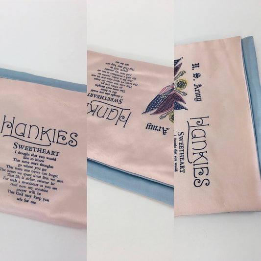 Original 1940’s Sweetheart Hankie Case - A Darling Keepsake Piece For Smalls