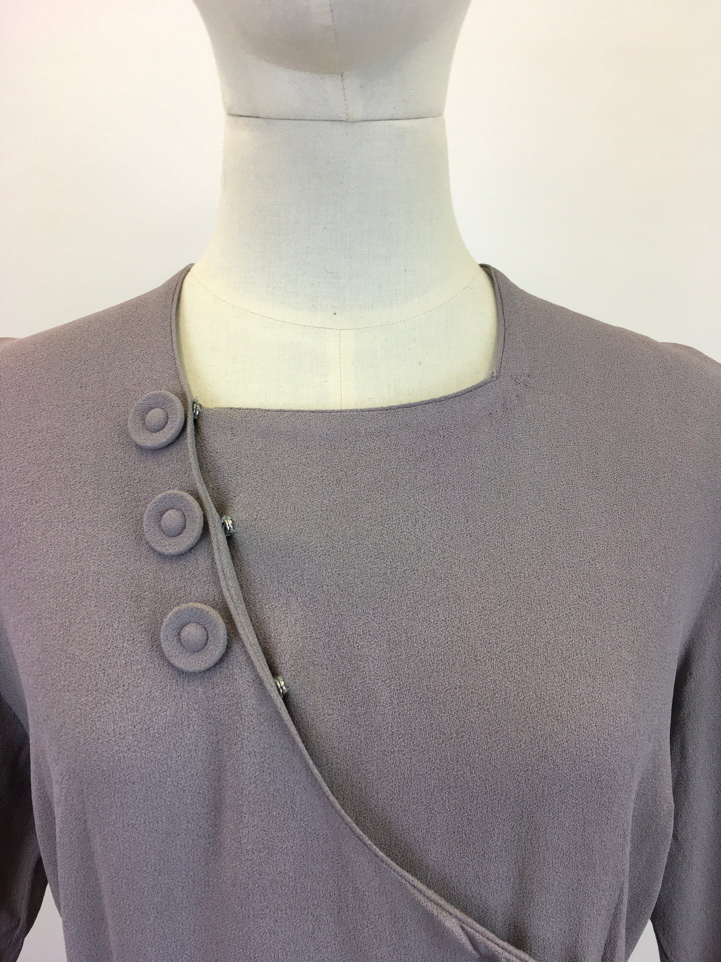 Original 1940's Stunning VOLUP Going Away Dress and Jacket Set - In A Pale Mauve