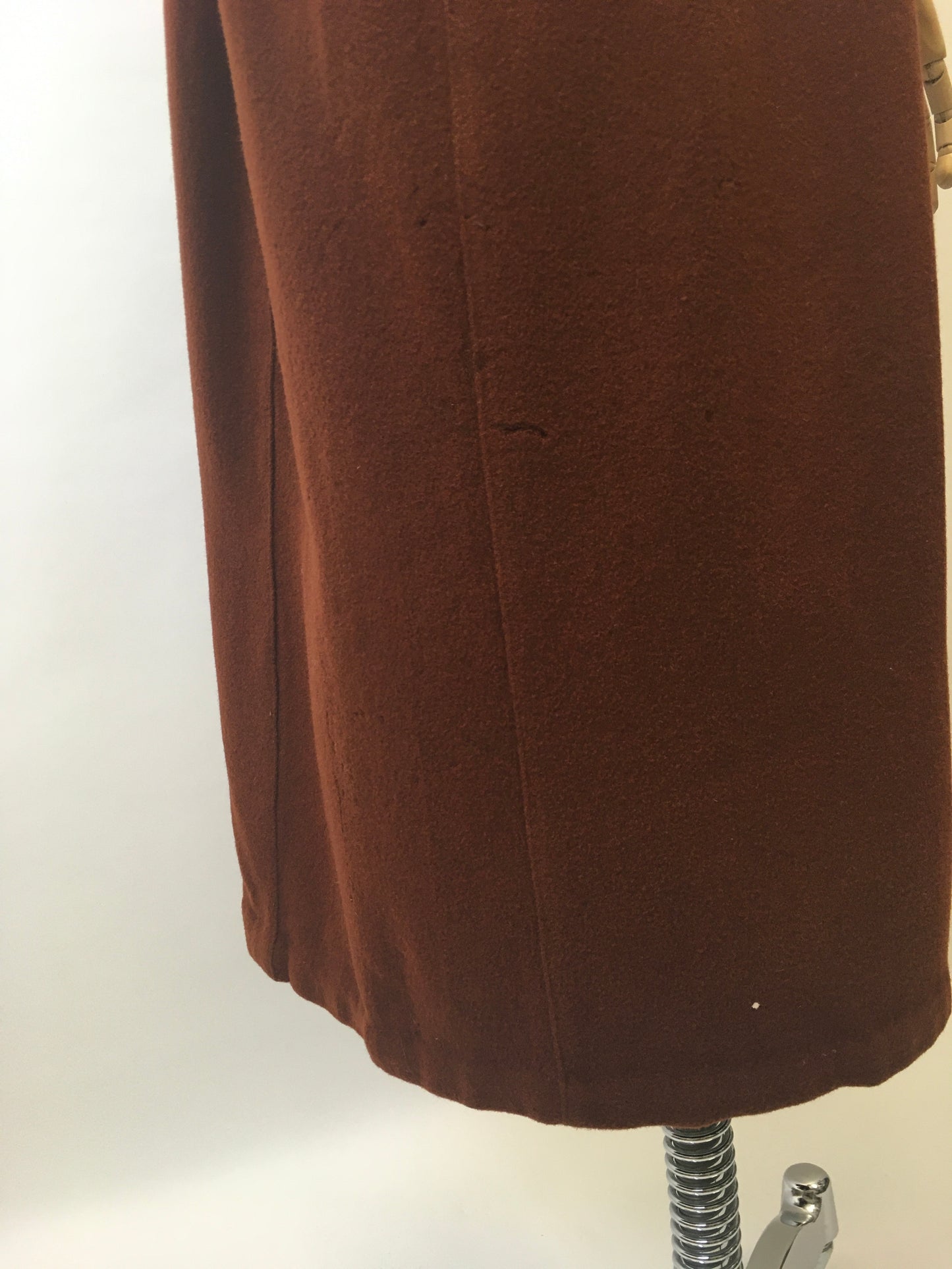 Original Sensational 1920's/ 1930's Art Deco Coat - In A Warm Cinnamon With Rabbit Fur Collar