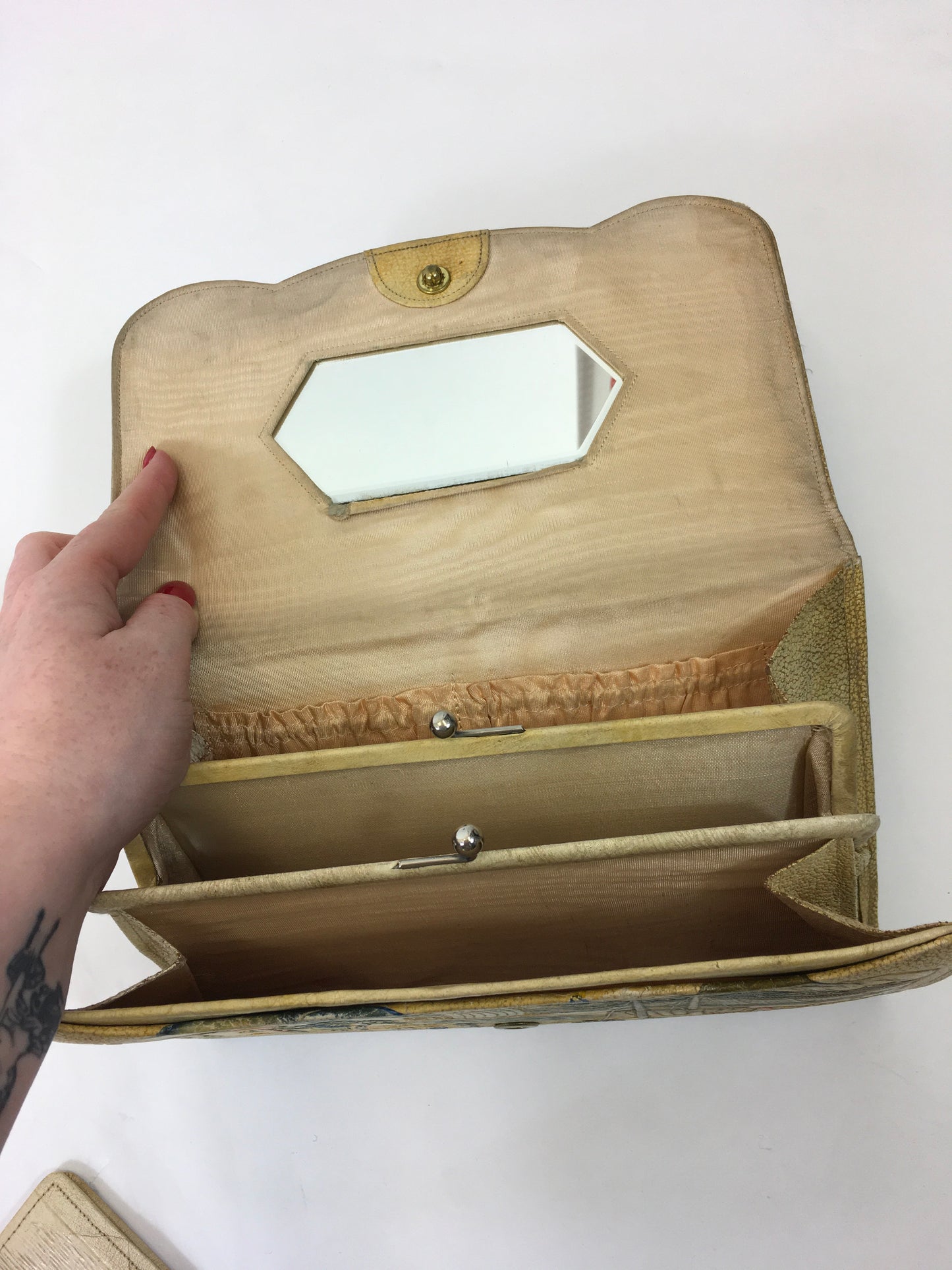 Original 1920's / 1930's Exquisite Large Sized Tourist Clutch Bag - With Beautiful Details