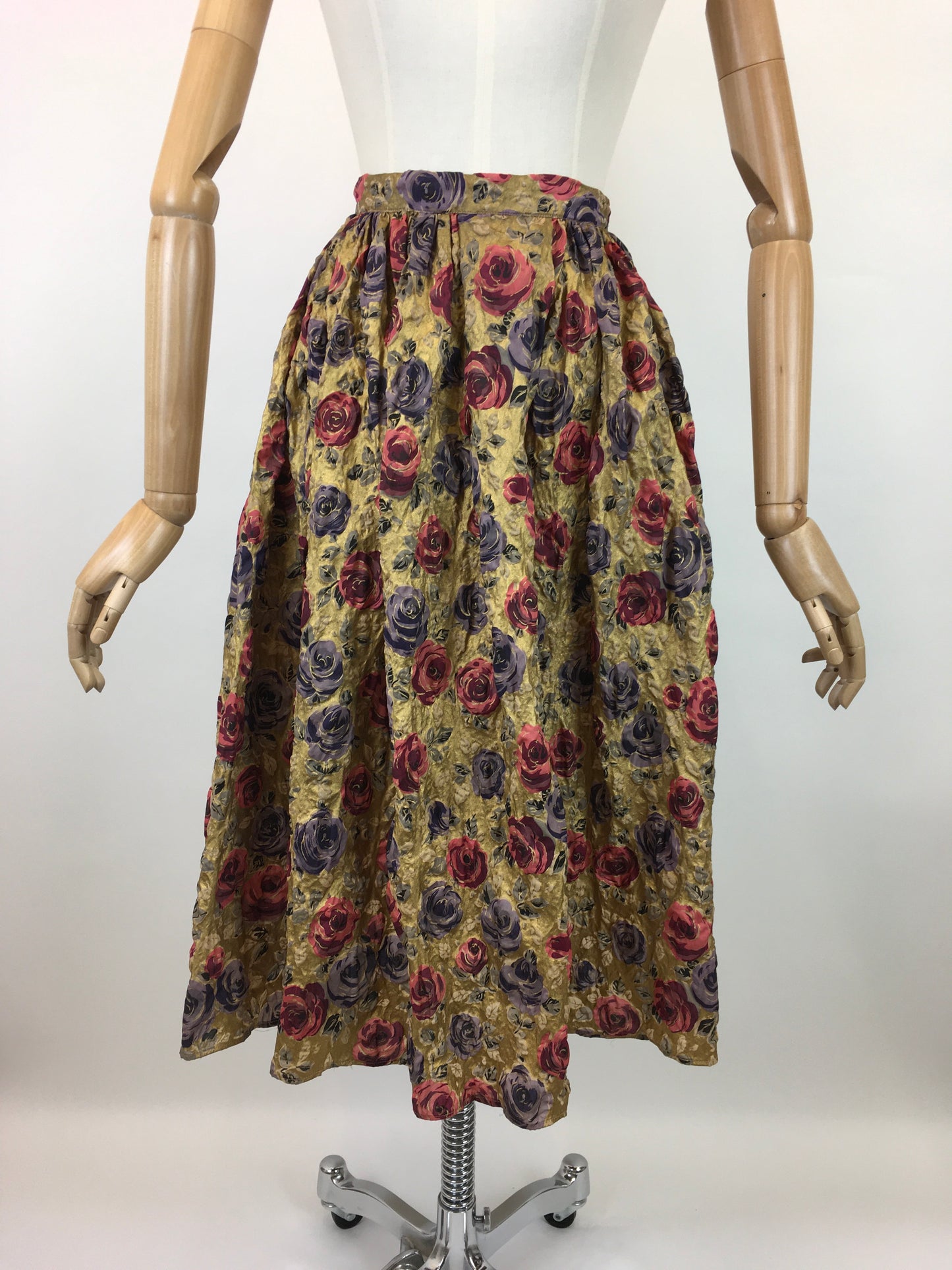 Original 1950’s FABULOUS ‘ Jayne Colton ltd ‘ Skirt - In Rich Gold, Warm Berries & Purples