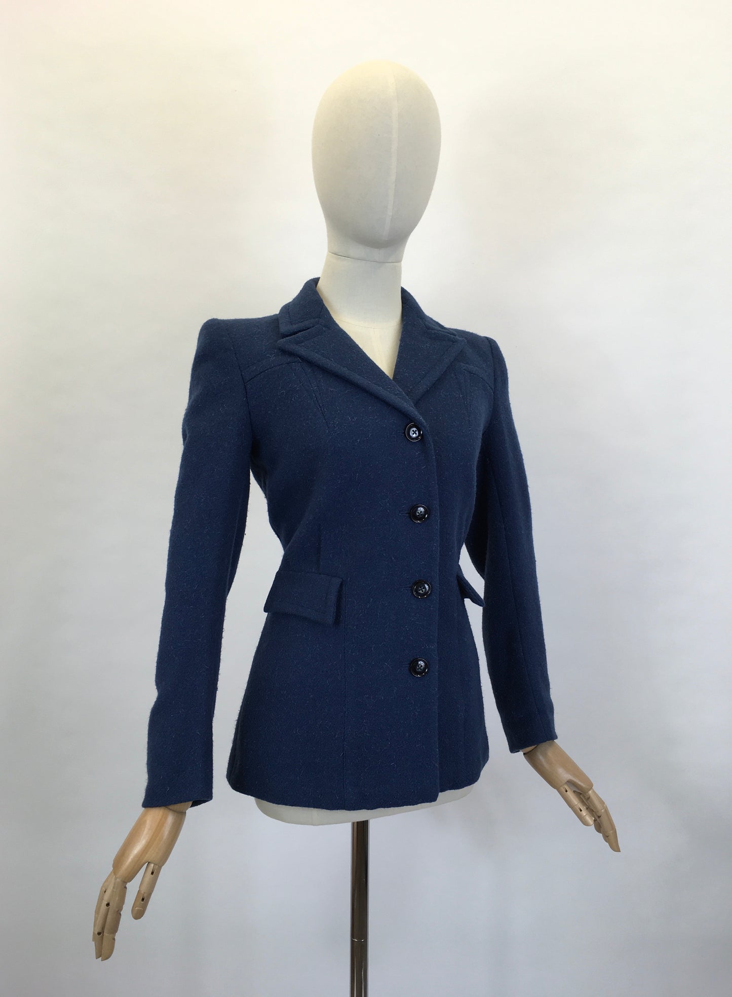 Original 1940’s Fabulous Blue Flecked Woollen Jacket - ‘ Orndale’ Made In England Label