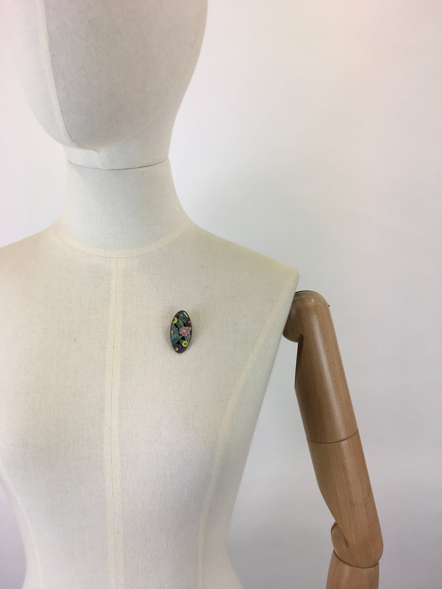 Original 1930’s Darling Enamel Dress Clip - In Soft Pastels