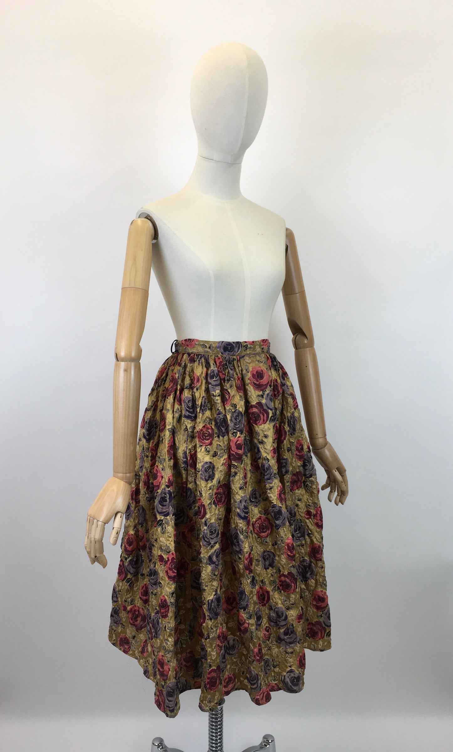 Original 1950’s FABULOUS ‘ Jayne Colton ltd ‘ Skirt - In Rich Gold, Warm Berries & Purples