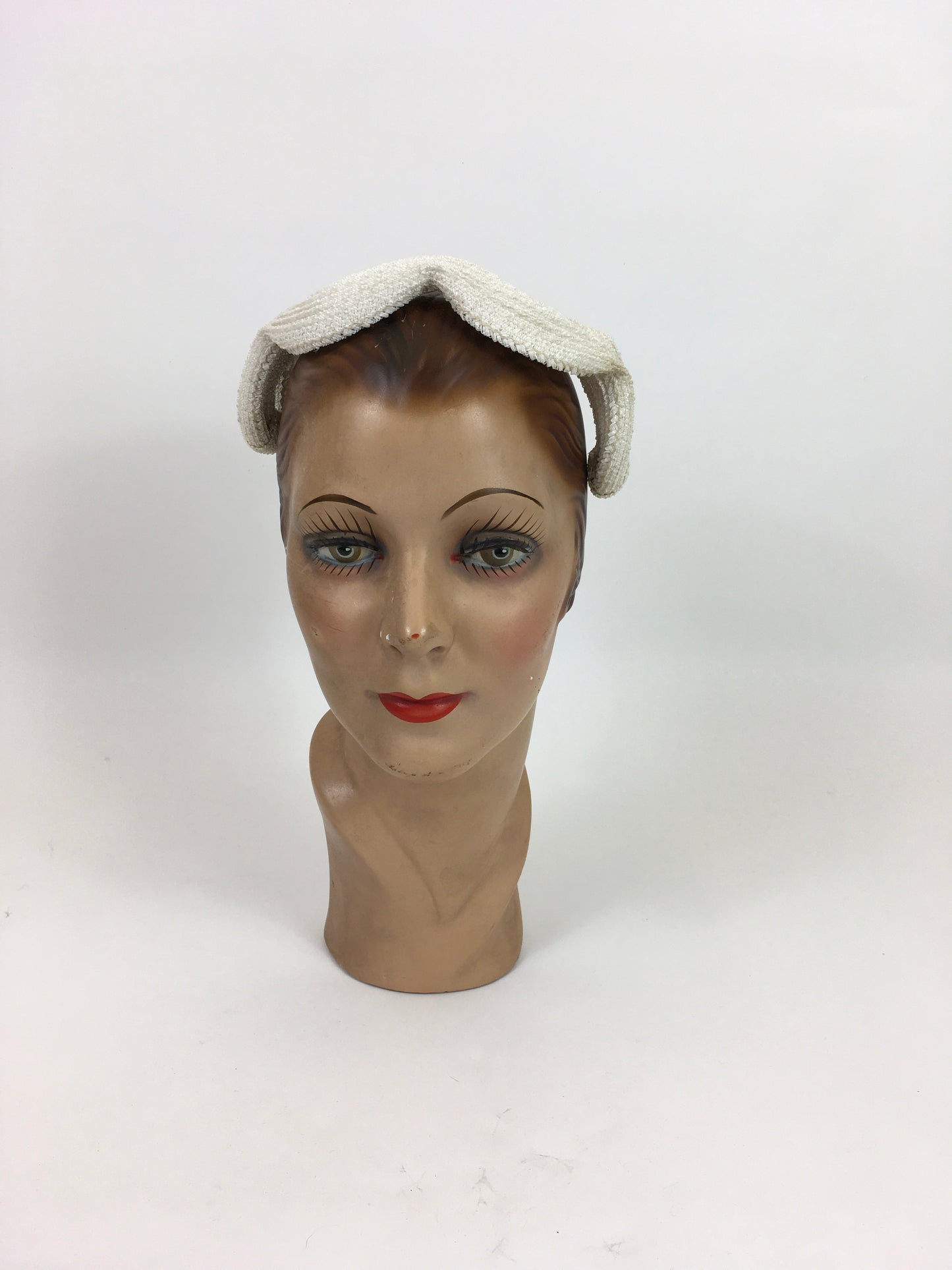 Original 1950’s Darling Ivory Headpiece - ‘ New Look’ Inspired with an Iconic Structure