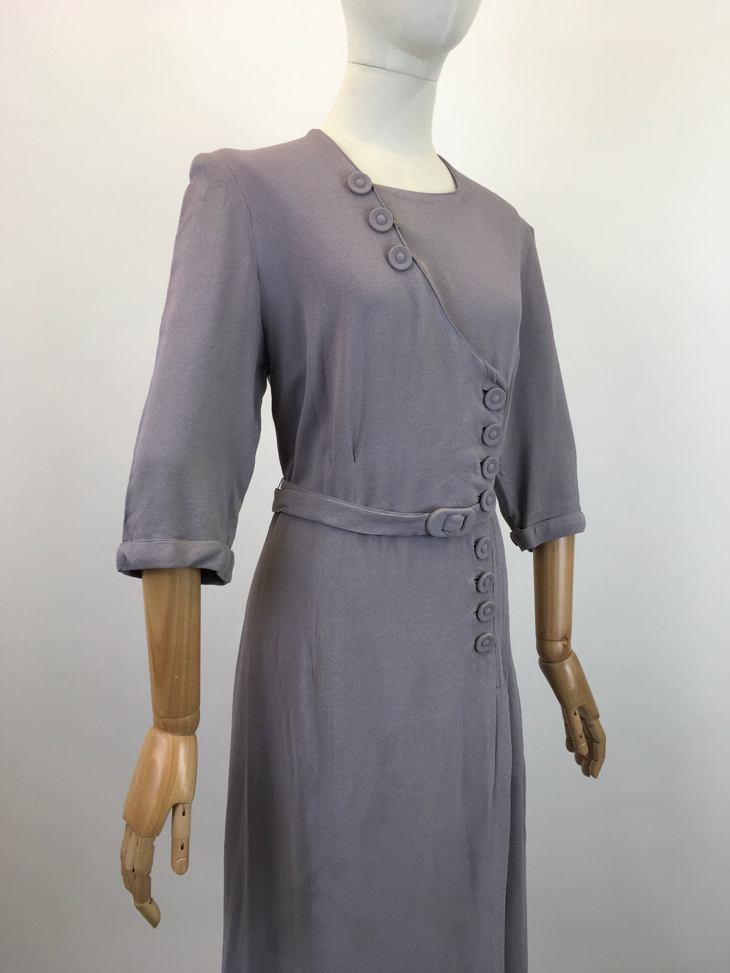 Original 1940's Stunning VOLUP Going Away Dress and Jacket Set - In A Pale Mauve