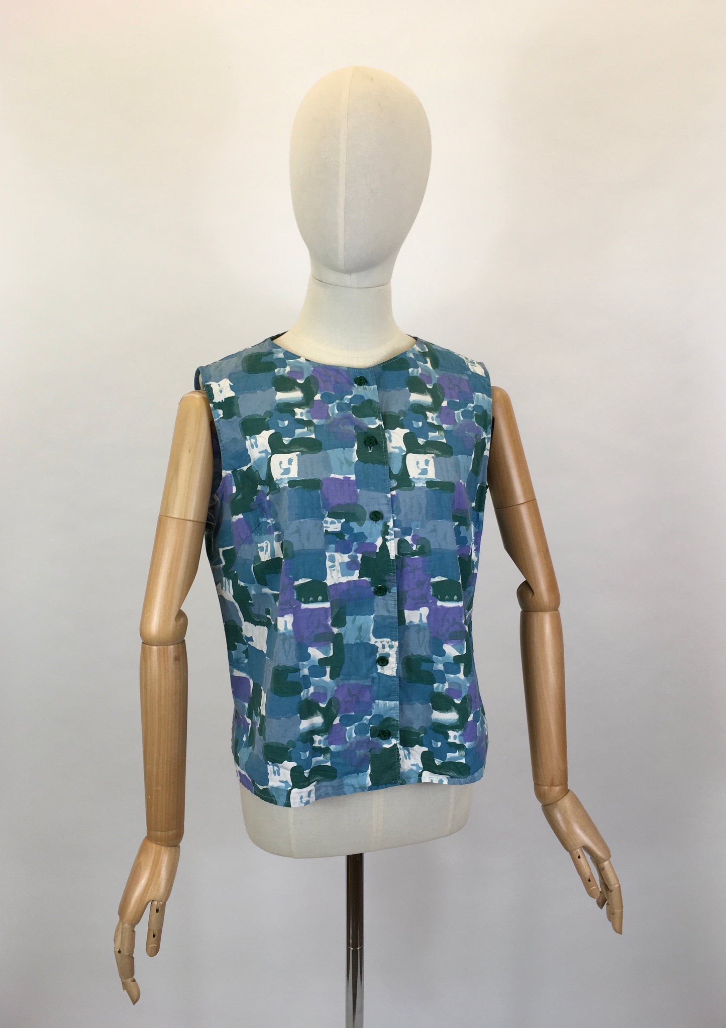 Original 1950’s Fabulous Cotton Blouse - In A Lovely Print