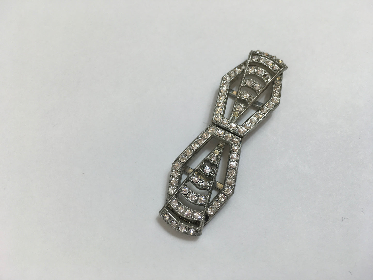 Original 1920's / 1930's Art Deco Evening Buckle - In Sparkling Paste Stones