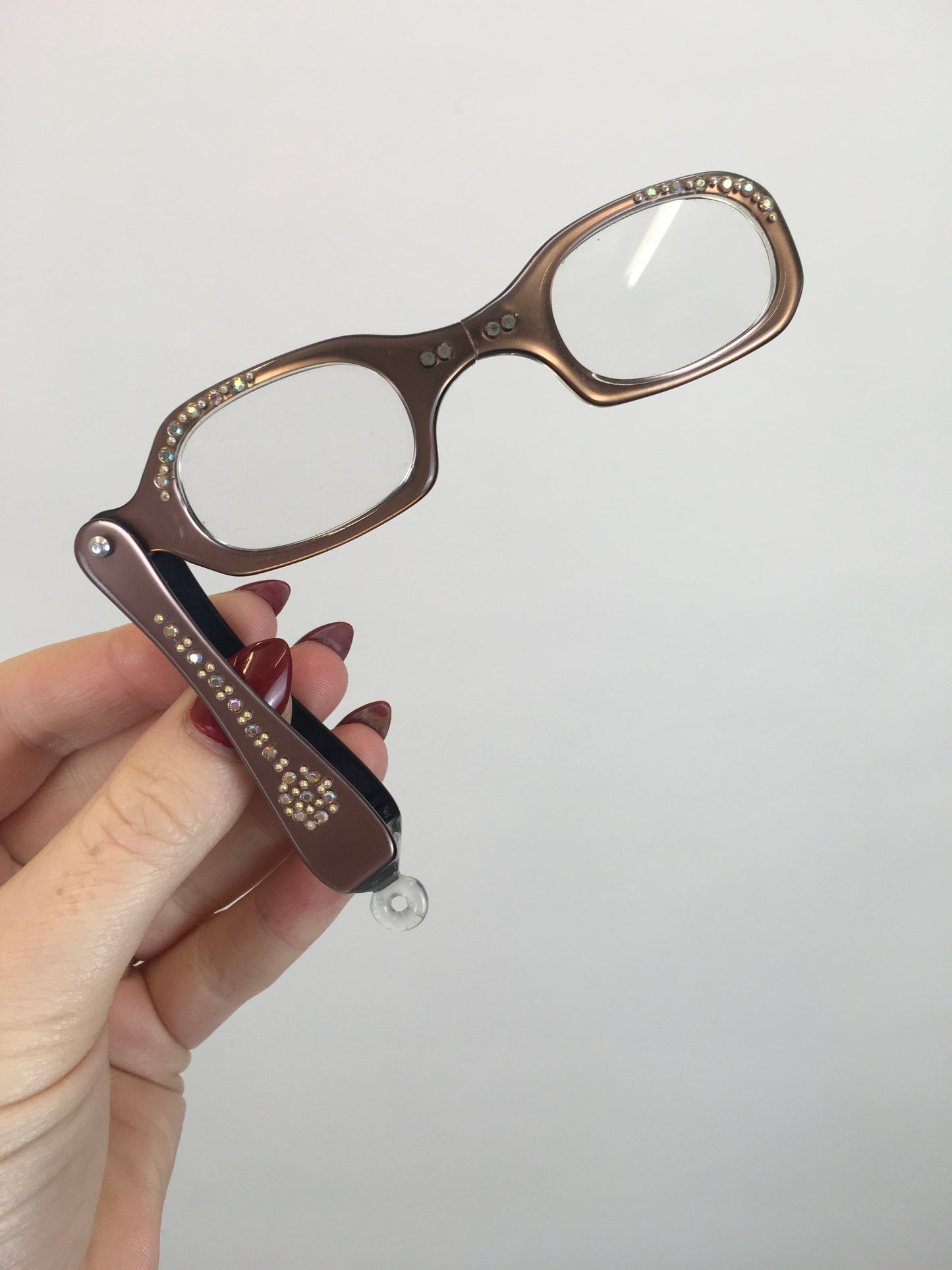 Original 1950’s Longettes - In A Mushroom Colour with Paste Embellishments