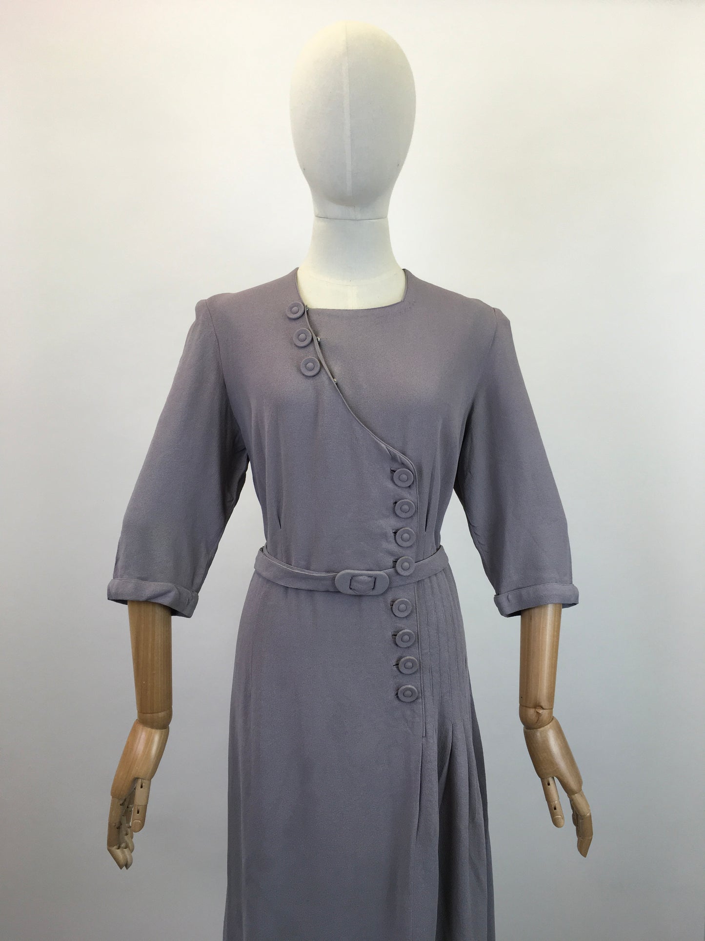 Original 1940's Stunning VOLUP Going Away Dress and Jacket Set - In A Pale Mauve