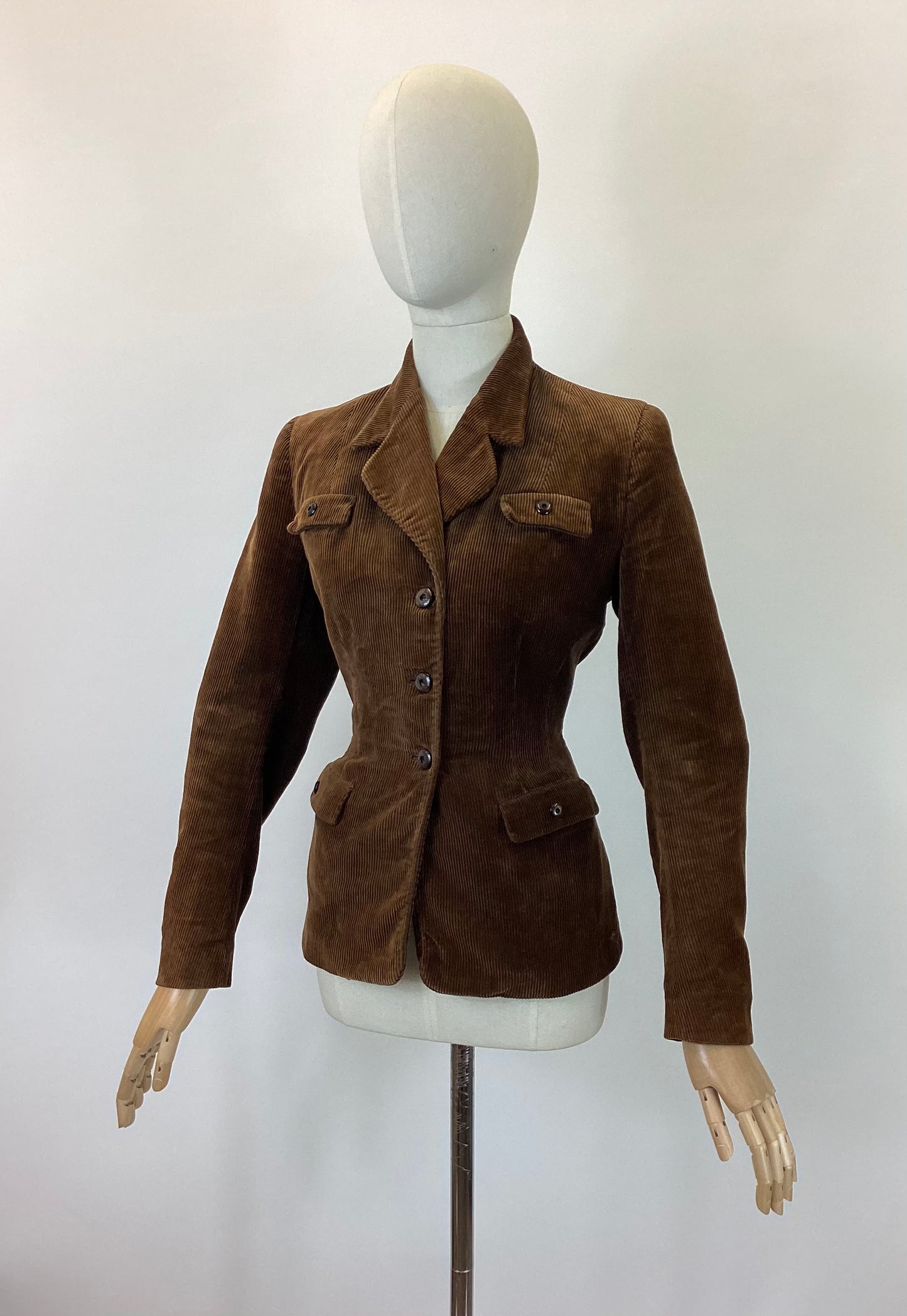 Original Darling 1940’s Needlecord Jacket - In Chocolate Brown