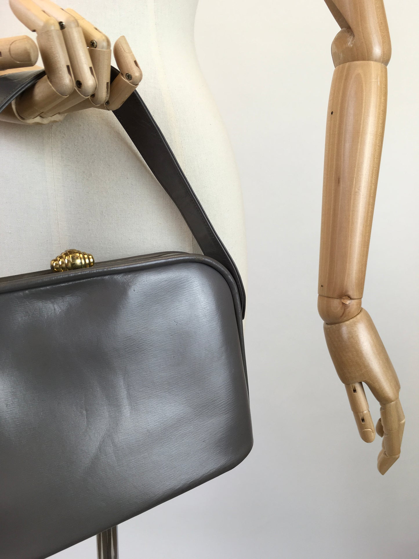 Original Late 1940's / Early 1950's Darling Handbag - In Powdered Grey