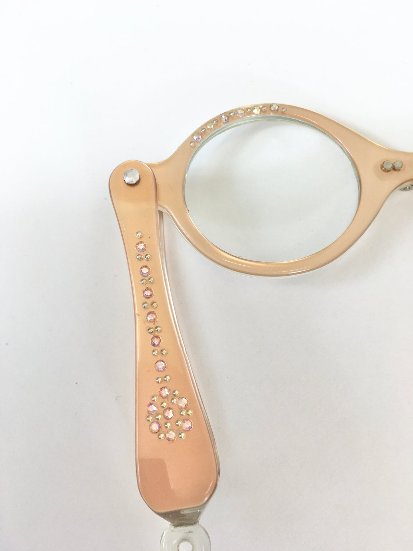 Original 1950’s Longettes - In Peach with Paste Embellishments