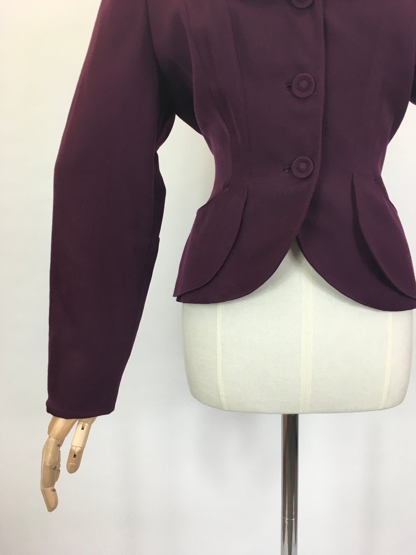 Original 1940’s Stunning Fitted Jacket - In A Divine Deep Plum Colour way