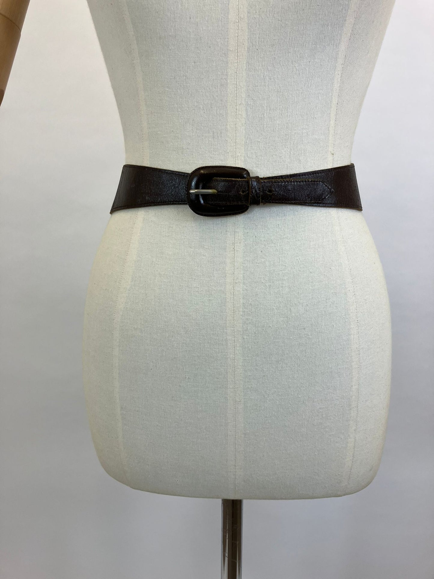 Original 1940’s Leather Belt - Dark Brown
