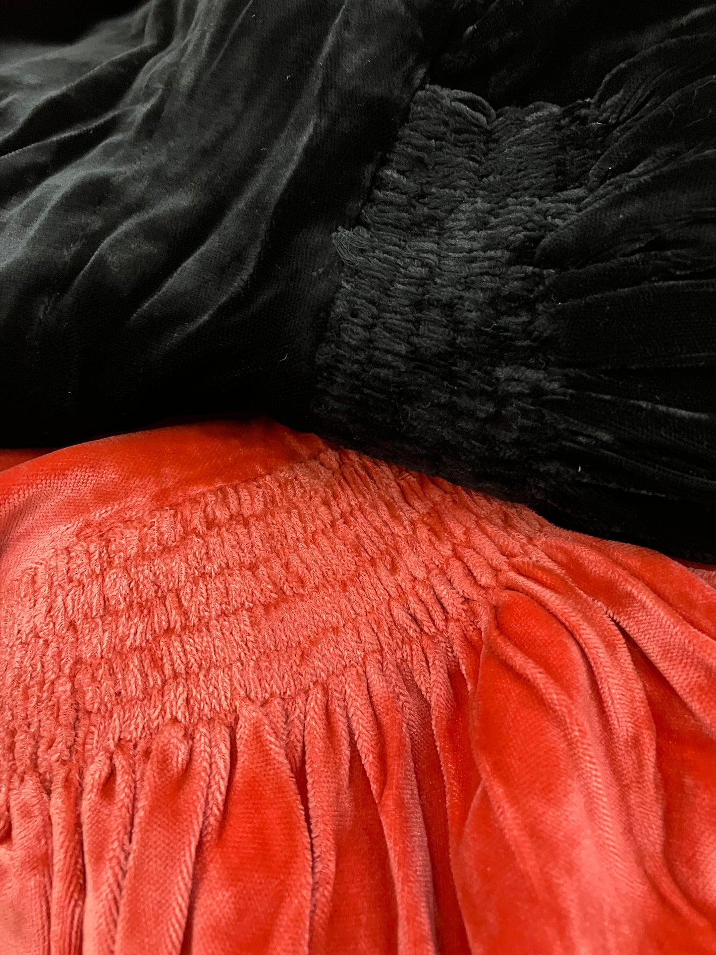 Original 1930’s Beautiful Velvet Evening Gown with Bolero - Black / Red