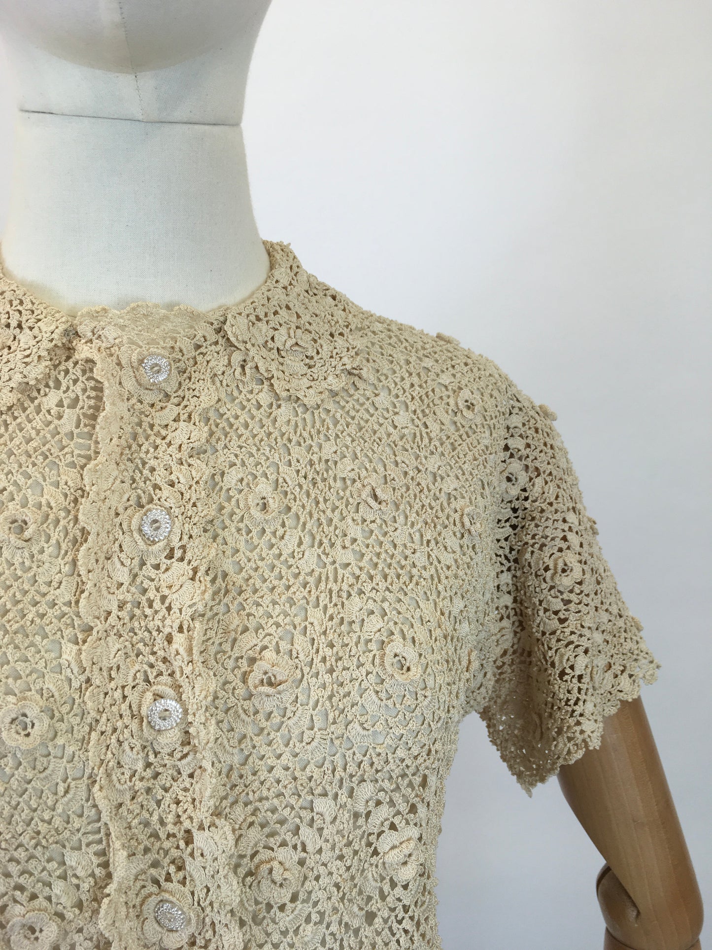 Original 30’s Crochet Blouse - in Cream