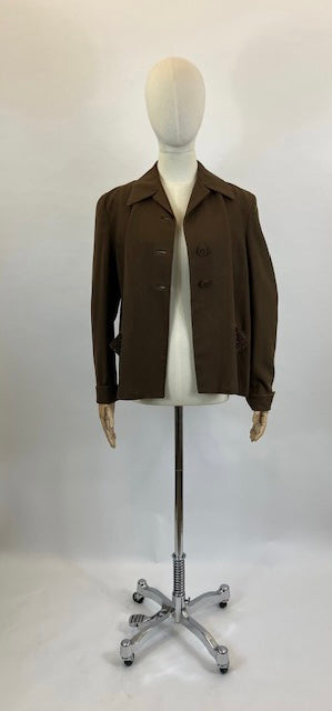 Original 1940’s American Swing Jacket - in Brown