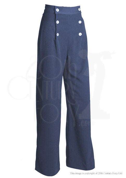 House of Foxy 1930’s Sailor Pants in Airforce Blue